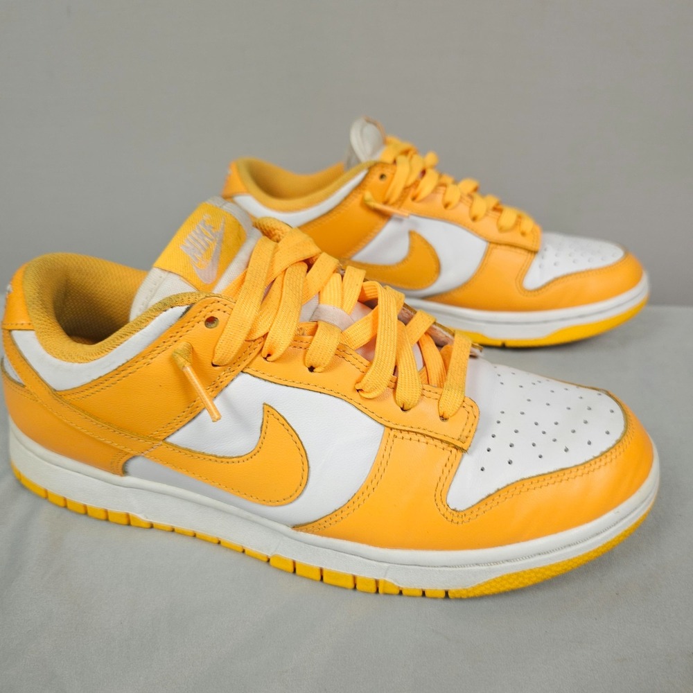 Nike Dunk Low Shoes Women Size 9 Laser Orange Sail White Leather Sneaker